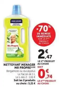 Hyper U NETTOYANT MÉNAGER MR PROPRE offre
