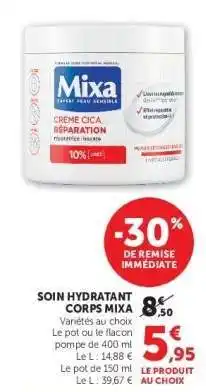 Hyper U Soin Hydratant Corps Mixa offre