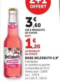 Hyper U BIERE BELZEBUTH 2,8° offre