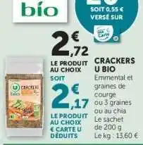 Hyper U CRACKERS U BIO offre