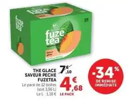 Hyper U THE GLACE SAVEUR PECHE FUZETEA offre