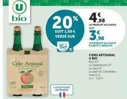 Hyper U CIDRE ARTISANAL U BIO offre