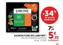 Hyper U SAUMON FUME BIO LABEYRIE offre