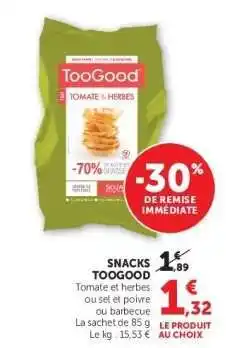 Hyper U SNACKS TOOGOOD offre