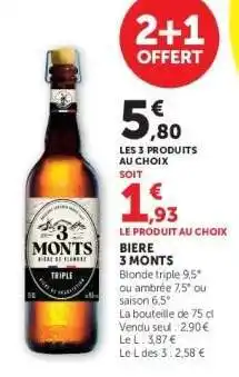 Hyper U Bière 3 Monts offre