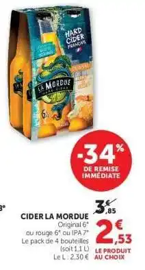 Hyper U Cider La Mordue offre