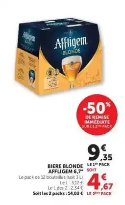 Hyper U Bière Blonde Affligem 6,7° offre
