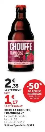 Hyper U BIERE LA CHOUFFE FRAMBOISE 7° offre