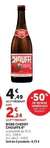 Hyper U BIERE CHERRY CHOUFFE 8° offre