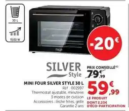 Hyper U MINI FOUR SILVER STYLE 30 L offre