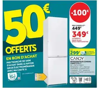 CANDY REFRIGERATEUR COMBINE CANDY 279 L