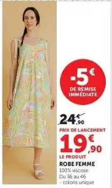 Hyper U Robe femme offre