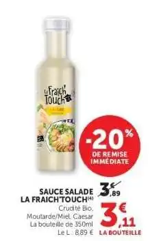 Hyper U Sauce Salade La Fraich Touch offre