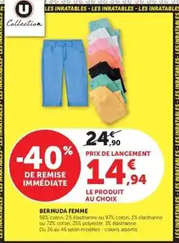 Hyper U BERMUDA FEMME offre