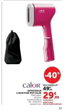 Hyper U Défroisseur à main Pure Pop Calor offre