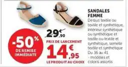 Hyper U SANDALES FEMME offre