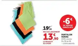 Hyper U Pantalon femme offre
