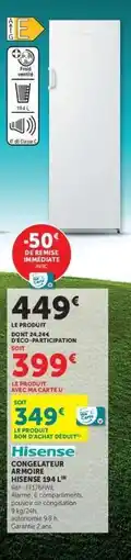 Hyper U Hisense Congélateur offre