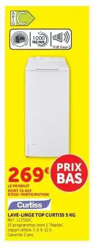 Super U LAVE-LINGE TOP CURTISS 5 KG offre