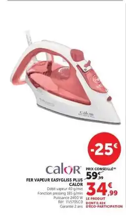 Hyper U FER VAPEUR EASYGLISS PLUS CALOR offre