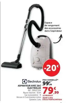 Super U Aspirateur avec sac Electrolux offre