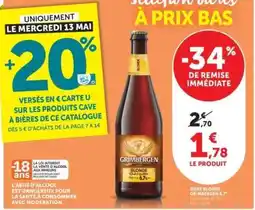 Super U BIERE BLONDE GRIMBERGEN 6,7° offre