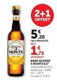 Super U BIERE BLONDE 3 MONTS 8,5° offre