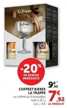 Super U COFFRET BIERES LA TRAPPE offre