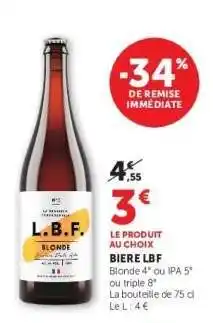 Super U BIÈRE LBF offre
