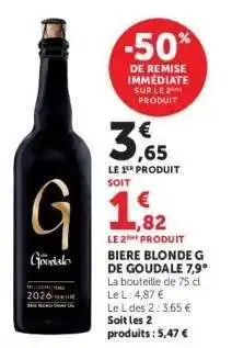 Super U BIÈRE BLONDE 'G' DE GOUDALE 7,9° offre