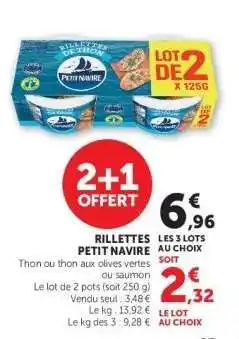 Super U RILLETTES PETIT NAVIRE offre
