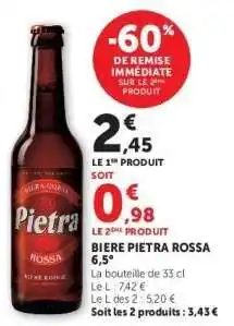 Super U BIERE PIETRA ROSSA offre