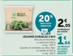 Super U LEGUMES SURGELES U BIO offre