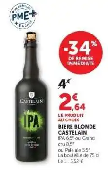 Super U BIERE BLONDE CASTELAIN offre