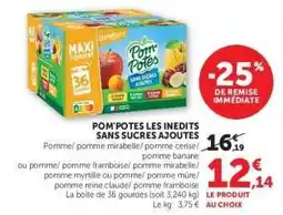Super U POM'POTES LES INEDITS SANS SUCRES AJOUTES offre