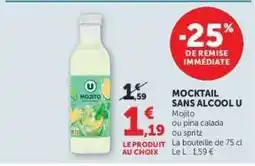 Super U MOCKTAIL SANS ALCOOL U offre