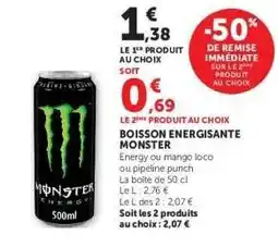 Super U Boisson Energissante Monster offre