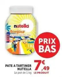 Super U Pâte À Tartiner Nutella offre