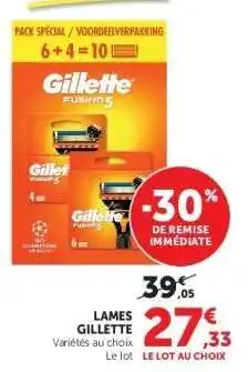 Super U LAMES GILLETTE offre