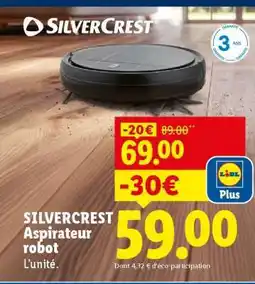 Lidl SilverCrest Aspirateur robot offre