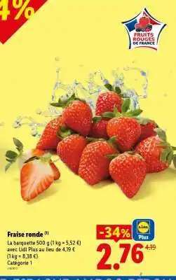 Lidl Fraise ronde offre