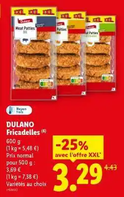 Lidl DULANO Fricadelles offre