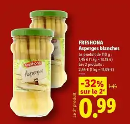 Lidl FRESHONA Asperges blanches offre