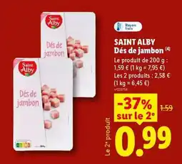 Lidl SAINT ALBY Dés de jambon offre