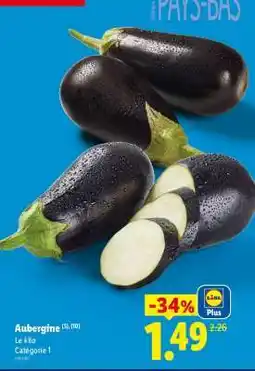 Lidl AUBERGINE offre