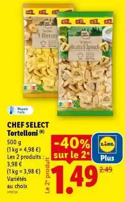Lidl CHEF SELECT Tortelloni offre