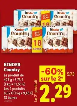 Lidl KINDER COUNTRY offre
