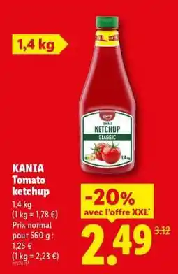 Lidl KANIA Tomato ketchup offre