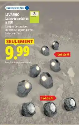 Lidl LIVARNO Lampes solaires à LED offre