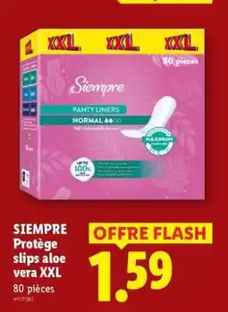 Lidl SIEMPRE Protège slips aloe vera XXL offre